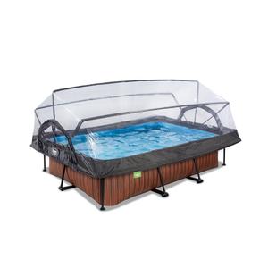 30-20-21-10-swimming-pool-with-filter-pump-and-children-s-dome-exit-toys-wood-220-x-150-x-65-cm-brown-one-size