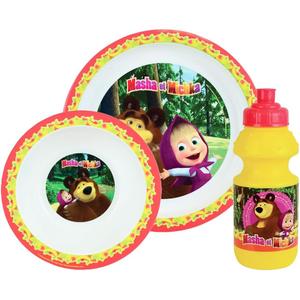 006339-fun-house-masha-et-michka-children-s-bowl-bottle-plate-set-multicolor-one-size