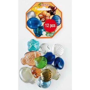 a1205315-pack-of-12-assorted-pebbles-kim-play-blue-white-green-17x7x8-cm