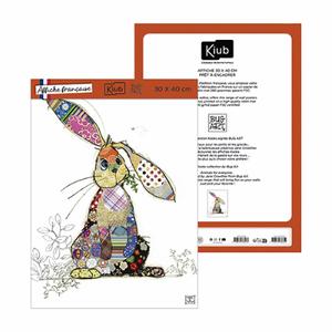 afm21u05-poster-kiub-kook-lapin-white-multicolour-30x40-cm