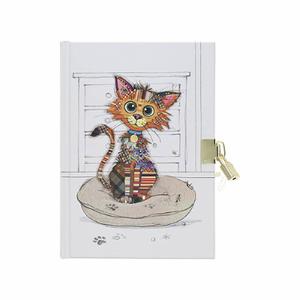 lesa536j03-secret-booklet-a5-cute-cat-kiub-kook-160-p-white-orange-15-6x21-5x1-5-cm