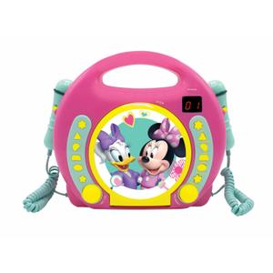 rcdk100mn-portable-cd-player-music-kit-2-microphones-disney-minnie-lexibook-pink-26-3x10x20-9-cm