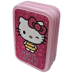 8436615538584-triple-pencil-case-for-children-manenti-hello-kitty-my-style-pink-13-5x20x6-5-cm