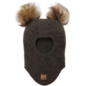 50036ml-1-dark-brown-melange-full-wool-balaclava-with-baby-pompom-mikk-line-dark-brown-melange