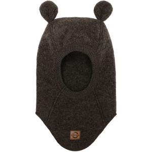 50040-dark-brown-melange-full-wool-hood-with-ears-for-baby-girl-mikk-line-dark-brown-melange
