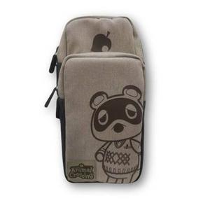 618nin017-children-s-storage-pouch-red-robin-nomadict-animal-crossing-tom-nook-brown-12x9-5x34-cm