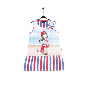 61144-0-000204-girl-s-sleeveless-t-shirt-dress-santoro-london-beach-belle-azul